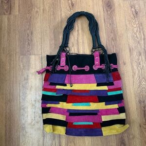 Suede Patchwork Bag